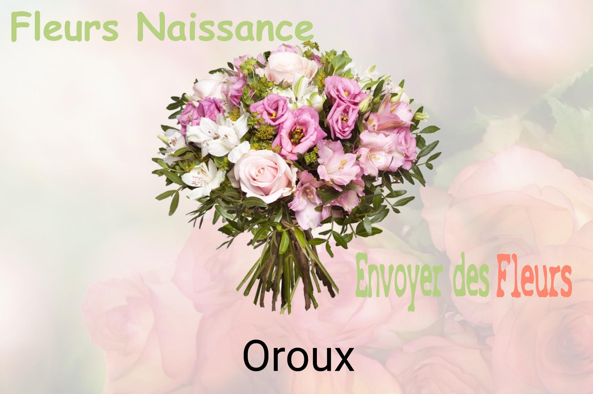 Bouquet de fleurs de naissance livré à Oroux